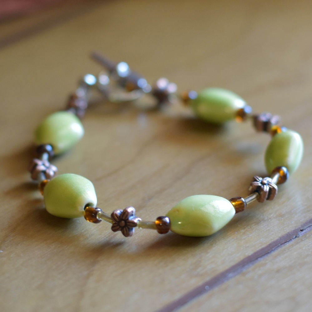 Green Bead Bracelet